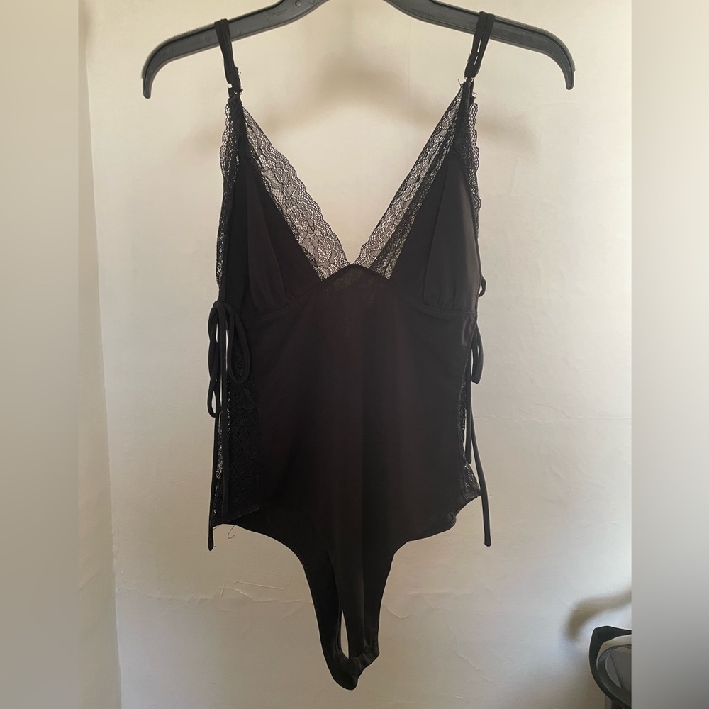 Forever 21 Black Lace Detail Top